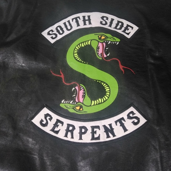 ARCHIE COMICS SOUTH SIDE SERPENTS GRAPHIC LEATHER JACKET MENS SIZE MEDIUM - Picture 1 of 12